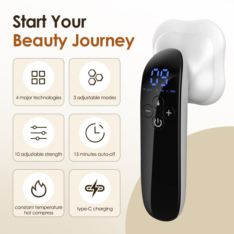 4 In 1 Cordless Electric Fat Remover Body Massager For Belly Waist Slim Fat Burning For Arm Leg Butt Cordless Body Sculpting Machine